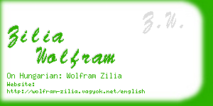 zilia wolfram business card